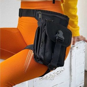 minimalist buckle flap leg bag